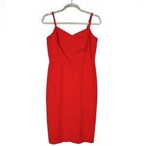 BANANA REPUBLIC Bi-Stretch Adjustable Camisole Sheath Cocktail Dress Red Size 8
